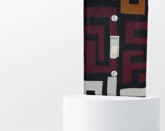 Bogolan Fabric African Tribal for Home Decor Light Switch Cover by Urban Swazi