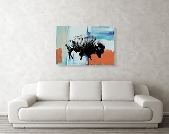 American Bison Color Painting | Digital Download Wall Art