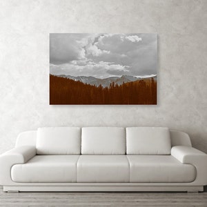 Black and White Colorado Mountain Landscape | Photography Digital Download Wall Art