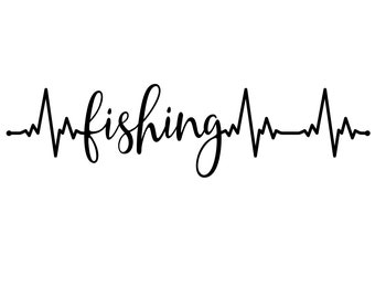 Download Fishing Heartbeat Etsy