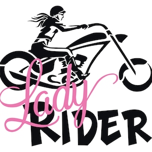 Lady Rider Vinyl Car Decal/Bumper Sticker image 1