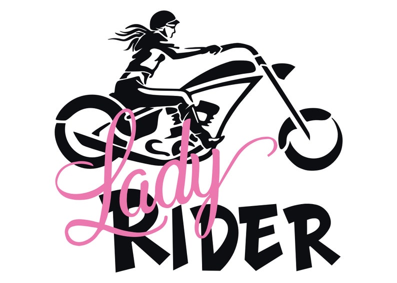 Lady Rider Vinyl Car Decal/Bumper Sticker image 1