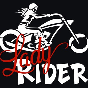 Lady Rider Vinyl Car Decal/Bumper Sticker image 6