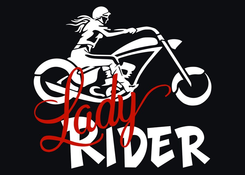 Lady Rider Vinyl Car Decal/Bumper Sticker image 6