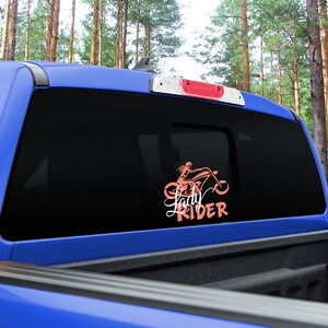 Lady Rider Vinyl Car Decal/Bumper Sticker image 9