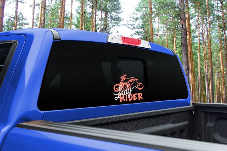 Lady Rider Vinyl Car Decal/Bumper Sticker image 9