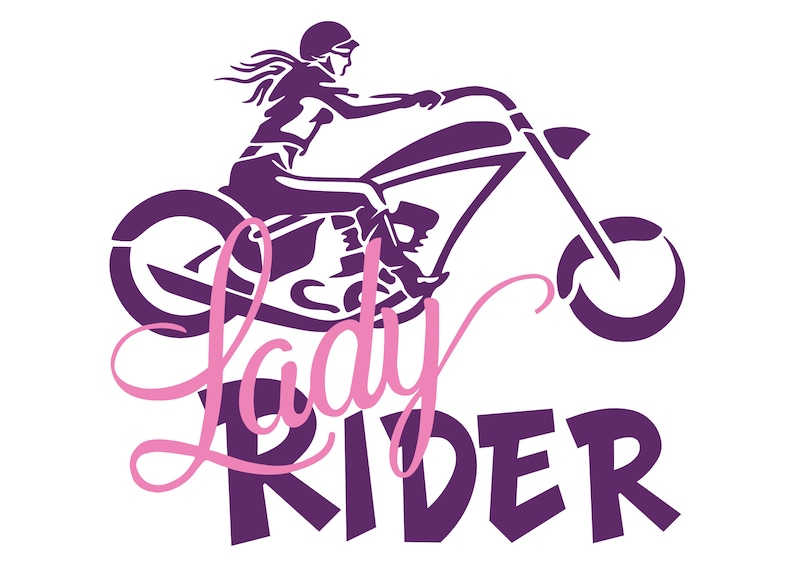 Lady Rider Vinyl Car Decal/Bumper Sticker image 7
