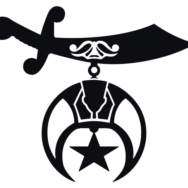 Shriners  Scimitar & Crescent Car Decal