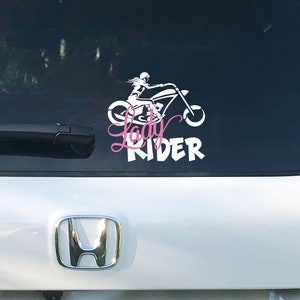 Lady Rider Vinyl Car Decal/Bumper Sticker image 3