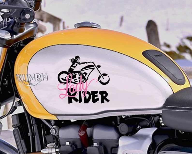 Lady Rider Vinyl Car Decal/Bumper Sticker image 2