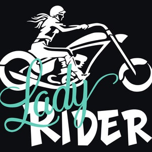 Lady Rider Vinyl Car Decal/Bumper Sticker image 4