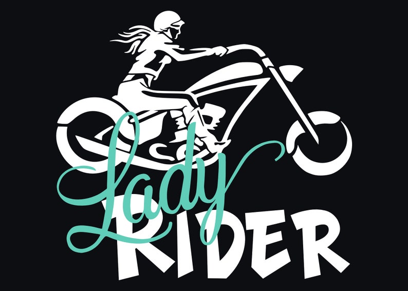 Lady Rider Vinyl Car Decal/Bumper Sticker image 4