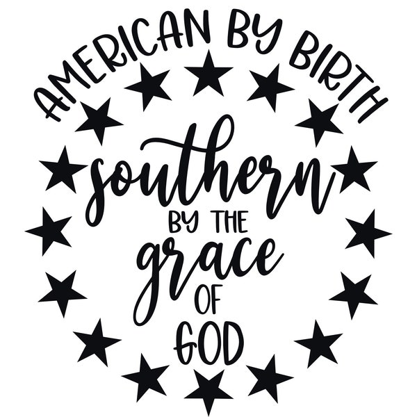 American by Birth Southern by the Grace of God Vinyl Car Decal/Bumper Sticker