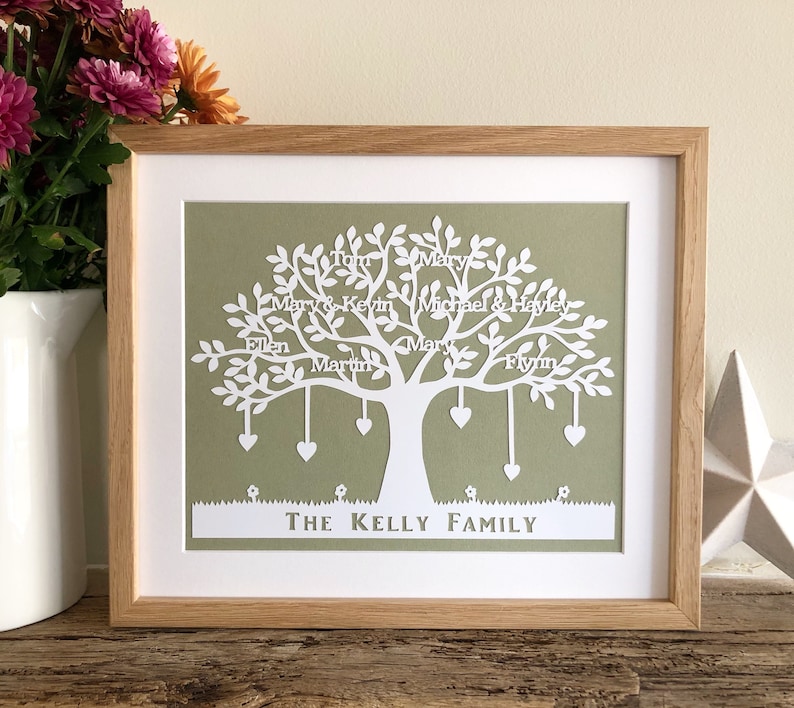 Personalised Gift Family Tree Papercut image 2