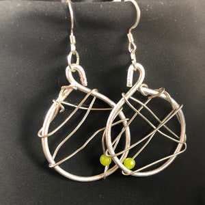 Wire Art Circle Earrings