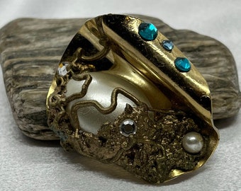 Brass Colored Brooch
