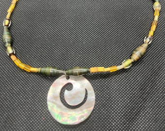 Carved Shell Necklace