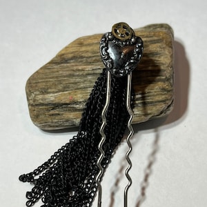 Black Heart Hairpin