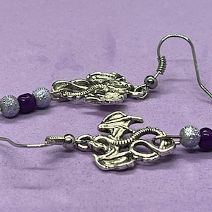 Beaded Dragon Earrings