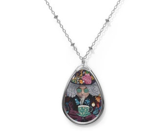 Mad Hatter Oval Necklace