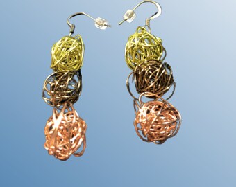Metallic Spheres Earrings