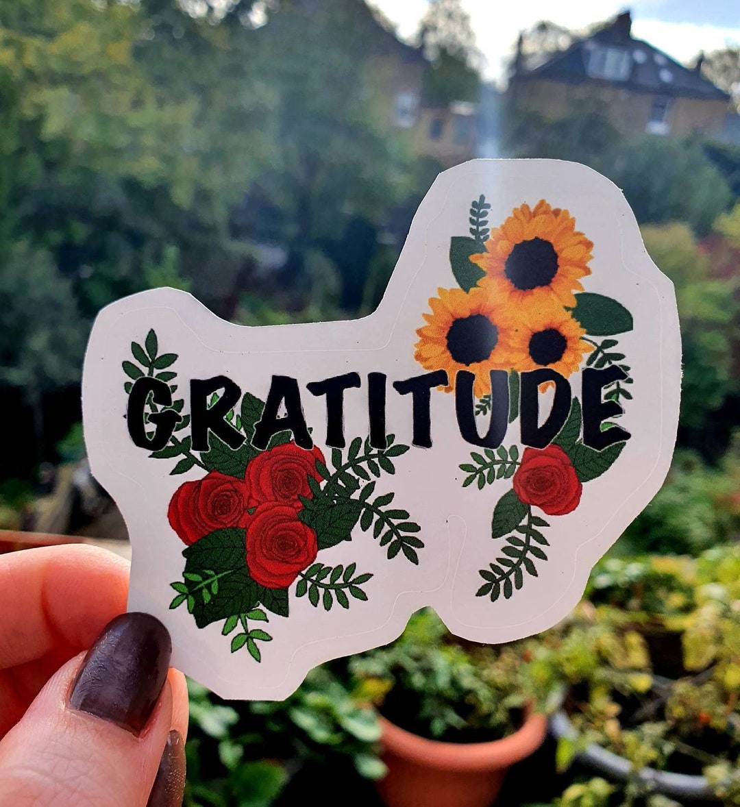 Gratitude Sticker Inspirational Sticker Laptop Sticker - Etsy UK