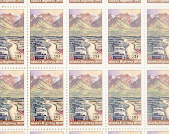 25 Alaska Highway 50th Anniversary Stamps