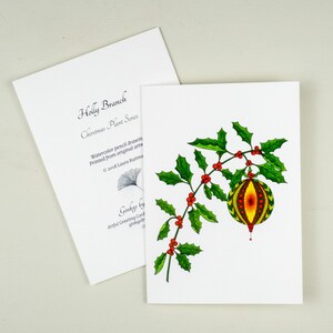 Carte de houx, carte de vacances d'hiver, carte de solstice d'hiver