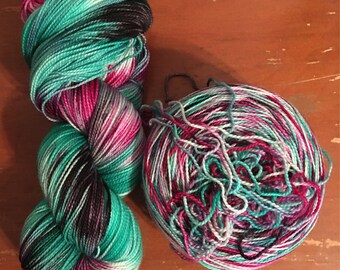 Hand Dyed Sock Yarn - Queen's Revenge