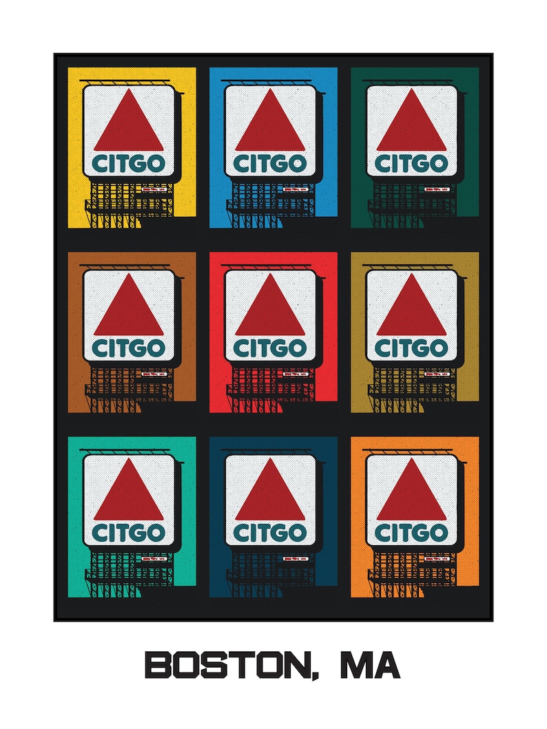 Boston Print: Pop Art Citgo Sign - Etsy