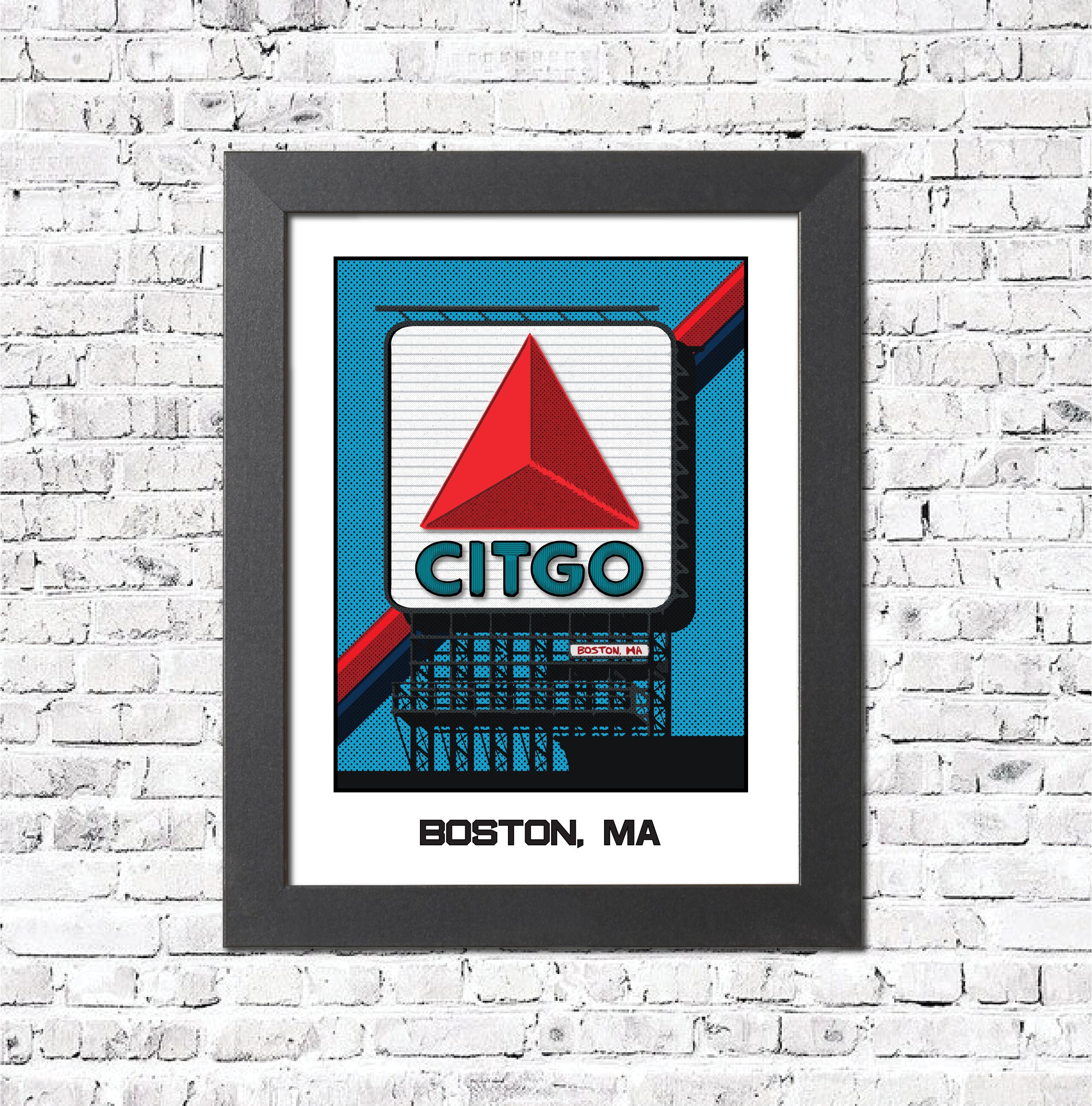 Boston Print: Retro Citgo Sign - Etsy