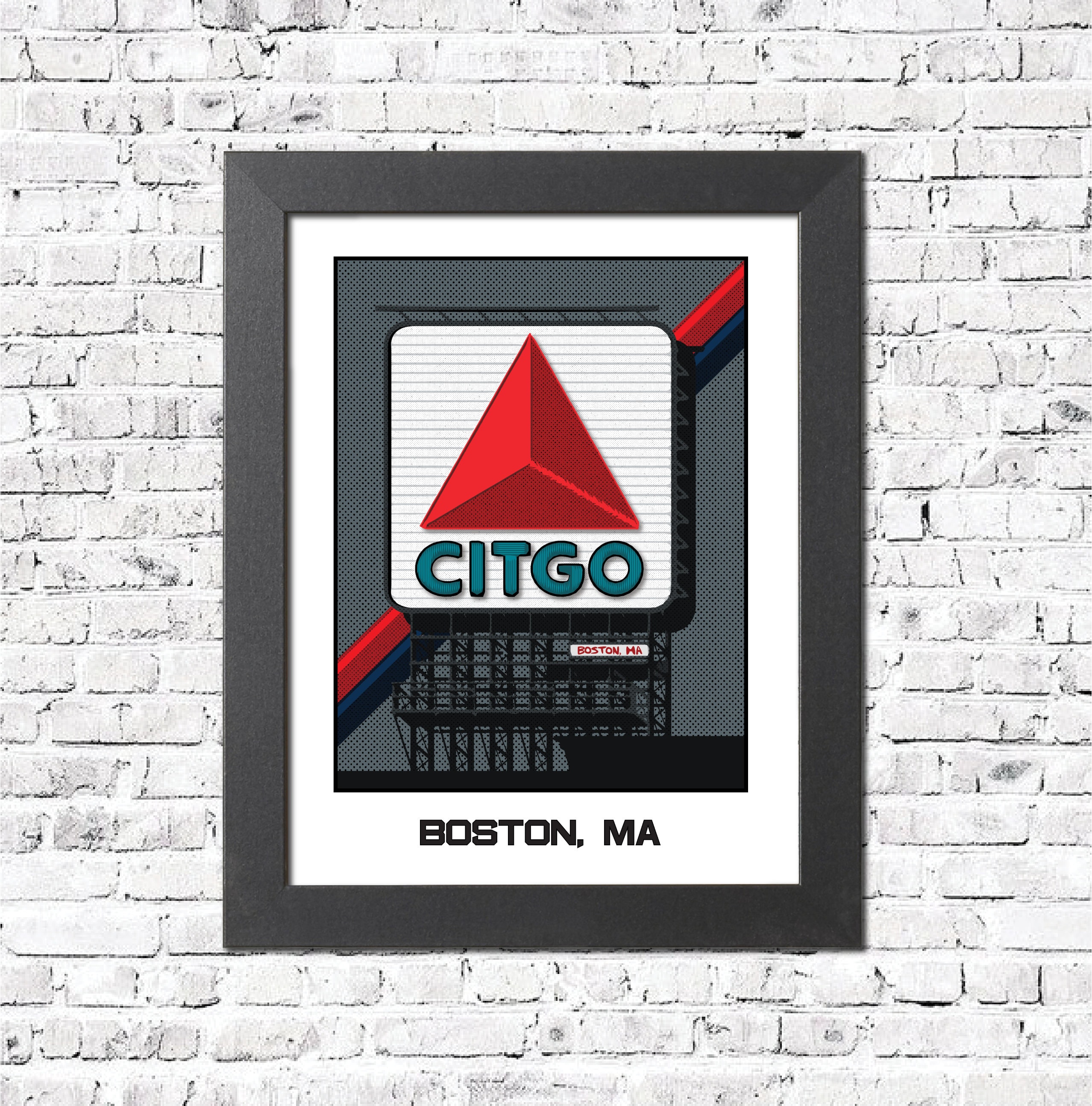 Boston Print: Retro Citgo Sign - Etsy