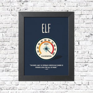 Elf Movie Poster: Buddy the Elf Quote - Holiday Wall Art