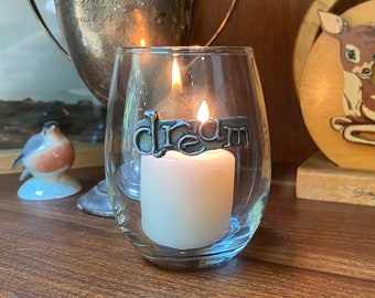 Dream pewter on 2 sizes Candle Holder/Trinket Jar, Cynthia Webb Designs