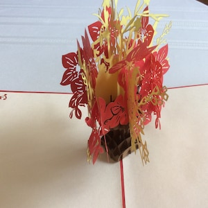 FLOWER BASKET Pop Up Card