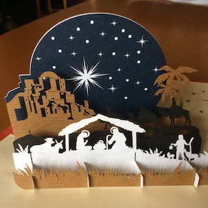 CHRISTMAS CRIB Pop Up Card