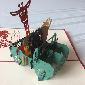 ANIMAL CAR Pop Up Card