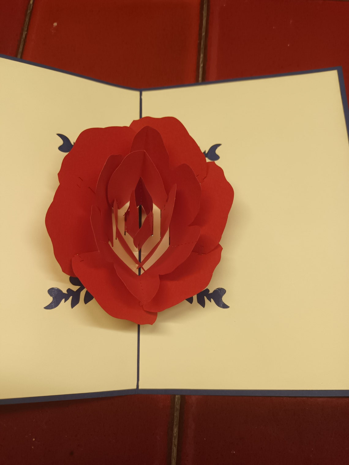 ROSE Pop-up Card - Etsy
