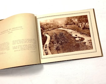 Vintage French Travel Photography Book, PLM Railway Album Jura Franche-Comté No. 4 Art Deco Souvenir