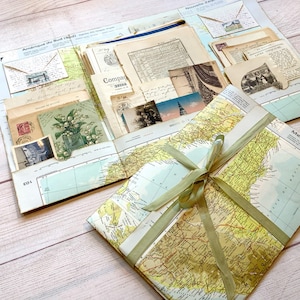Ultimate Vintage French Paper & Ephemera Pack – 80 Pieces from my Bestselling Packs in a Handy Folder for Scrapbooking, Collage and Crafting