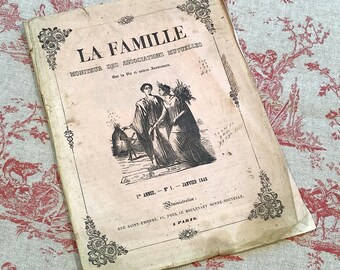 1848 French Magazine La Famille Issue No.1 First Edition