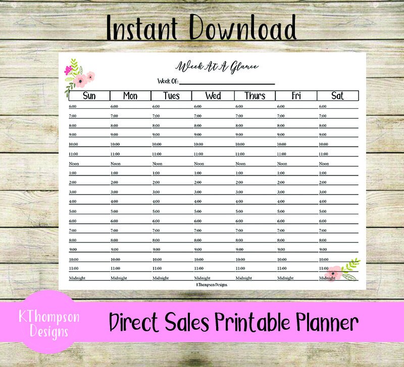 Direct Sales Printable PDF Planner, Digital Download Binder, Direct ...