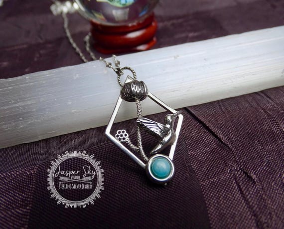 Collana Donna Argento 925 Con Ciondolo Colibrì, Cuore E Fiore Di Loto - Placcato Oro Rosa E Zirconi - Regalo Compleanno Per Moglie