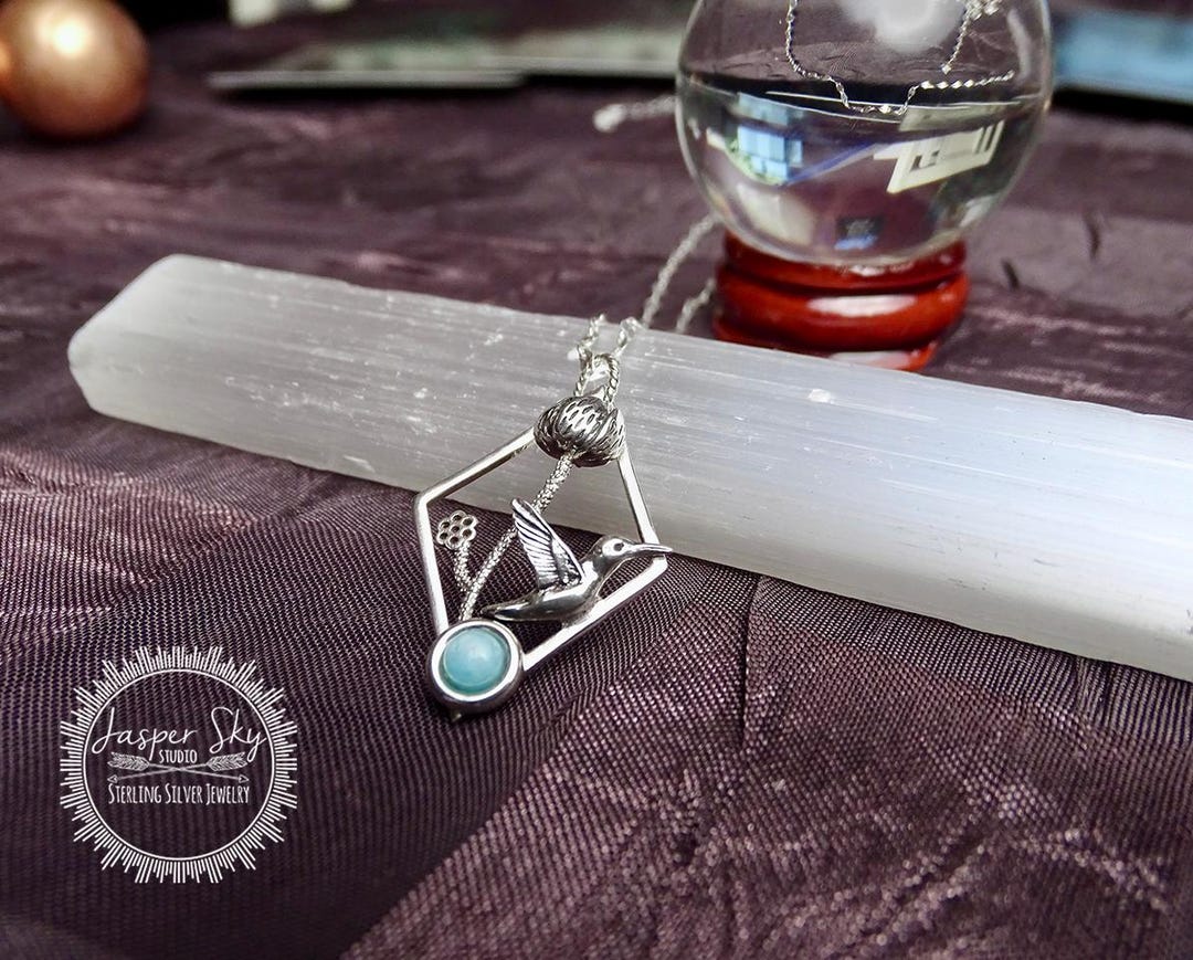 Collana Donna Argento 925 Con Ciondolo Colibrì, Cuore E Fiore Di Loto - Placcato Oro Rosa E Zirconi - Regalo Compleanno Per Moglie