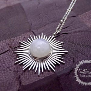 Sterling Silver Spikey Sun Pendant, Radiant Sunburst Design, Powerful Statement Jewelry, Unique Gift for Sun Lovers