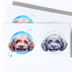 Dog tattoos Watercolor Animal temporary tattoos Poodle tattoo stickers Puppy tattoos Cute doggie tattoos Pet Tattoo Ideas Games Party Gifts