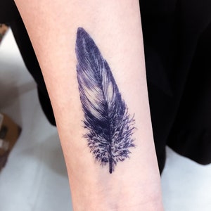 Feather Tattoos Delicate Tattoos Long Lasting Temporary Tattoos Plume ...