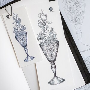 Smoke in the Glass Temporary tattoo sticker Illustrative Tattoo Flash tatouage temporaire Vase Tattoo Black Crystal Tattoo Arm Tattoo Ideas image 2
