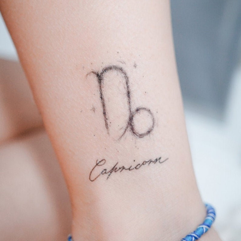 CAPRICORN Constellation Minimal Zodiac Sign Tattoo Horoscope Etsy