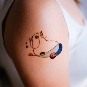 Surrealism Minimal Abstract Pop Art Accessories Color Capybara Tattoo Long Lasting Temporary Tattoo Stickers Rat Cute Animal Tattoos Rodent